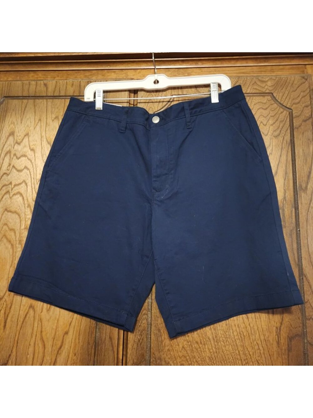 Flat Front Twill Shorts 9" inseam Stretch Fabric Comfort Waistband Men's Size 36
